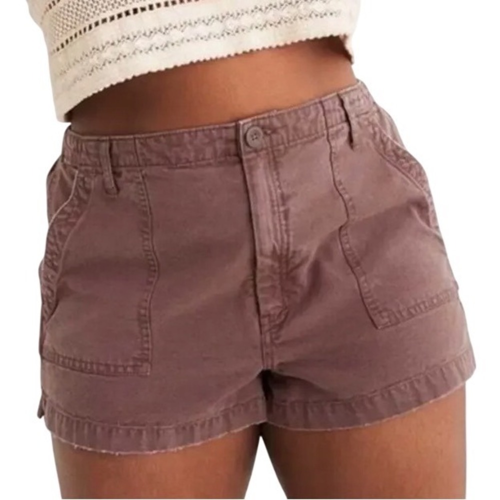 NWT Aerie Wander Shorts FADED SOFT BROWN Cotton/Lyocell(tencel) Canvas SIZE S